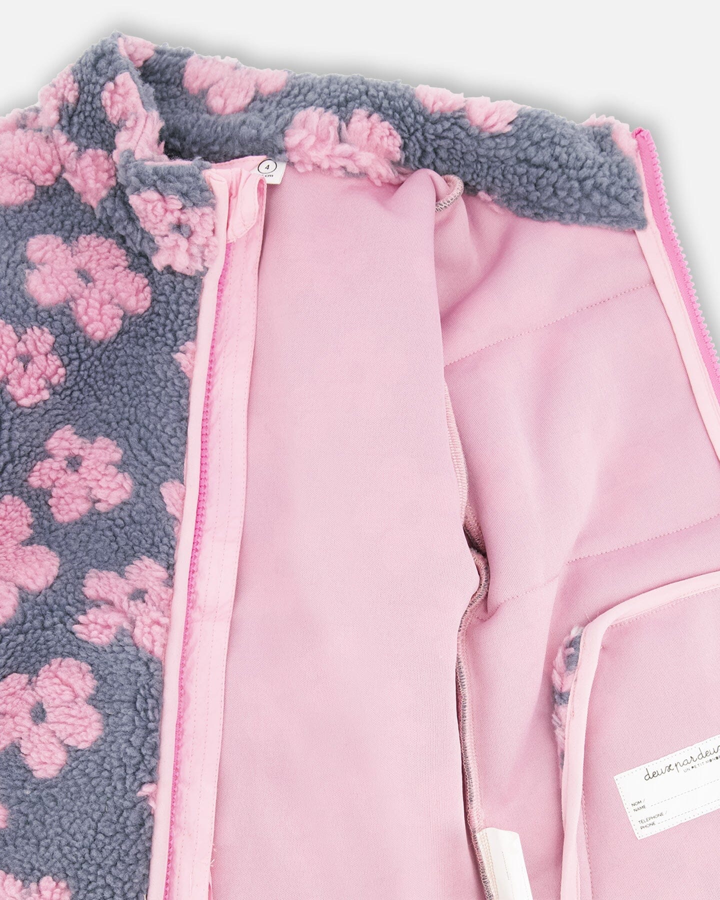 Sherpa Jacket Pink Flowers