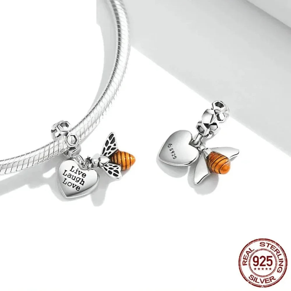 925 Sterling Silver Maternal Love Charm Diy - Touching Baby Feet Pendant For Bracelet