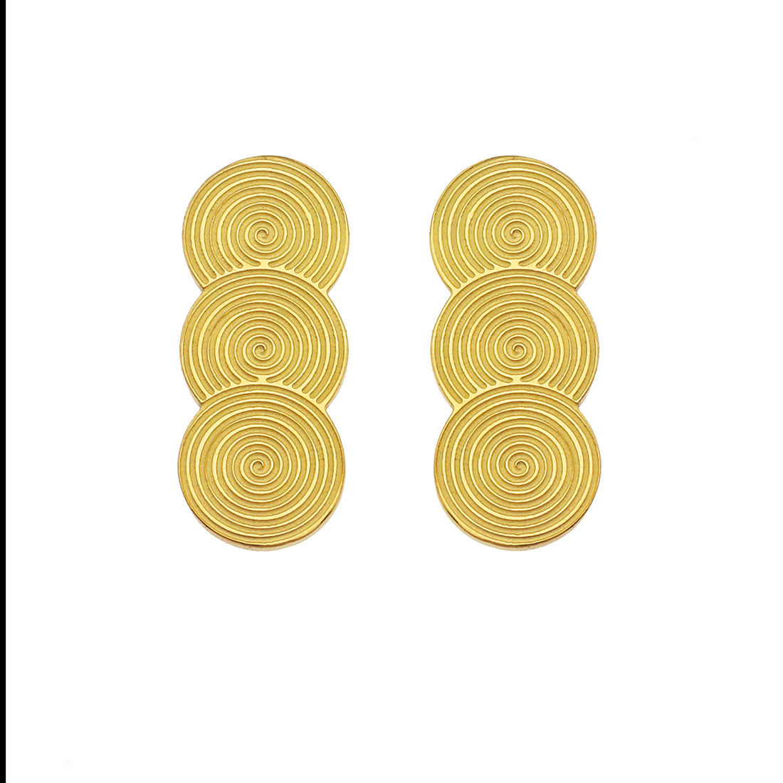 HAZEL: Trio of Discs Stud Earrings