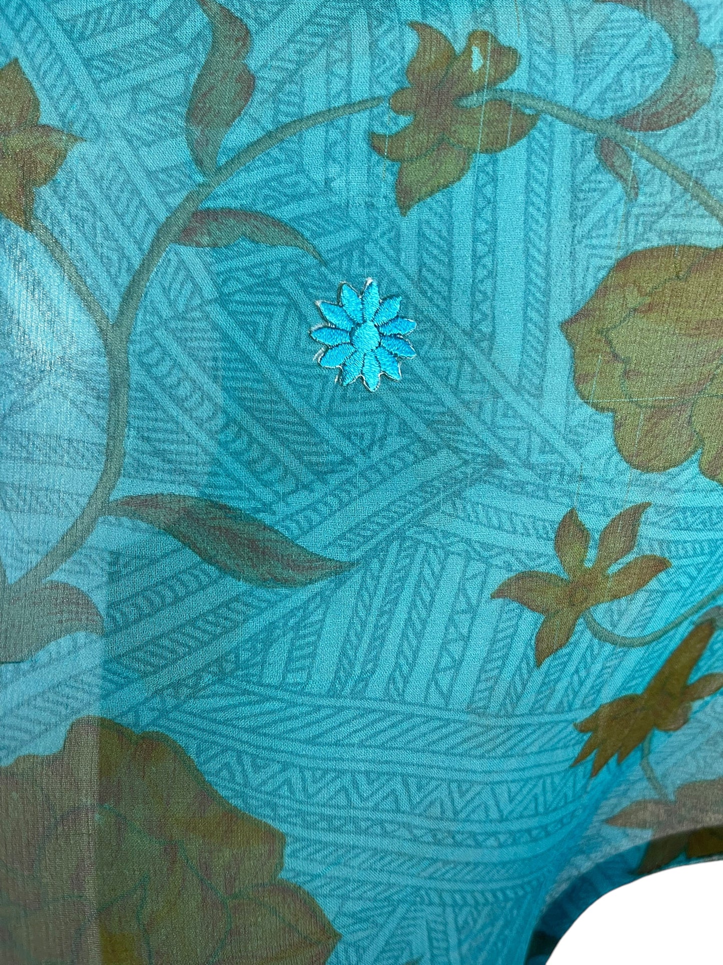 PRG6517 Sheer Avatar Pure Silk Side Slit Top