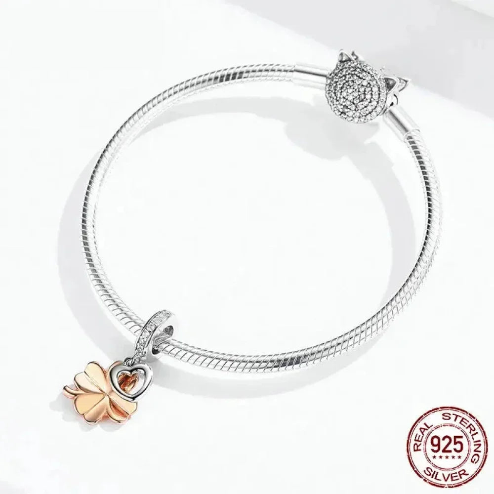 925 Sterling Silver Gardon Lucky Clover Charm - Scc1238