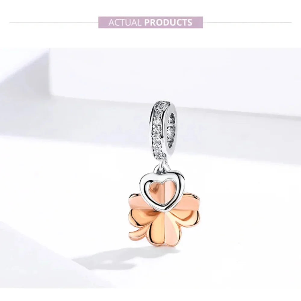 925 Sterling Silver Gardon Lucky Clover Charm - Scc1238