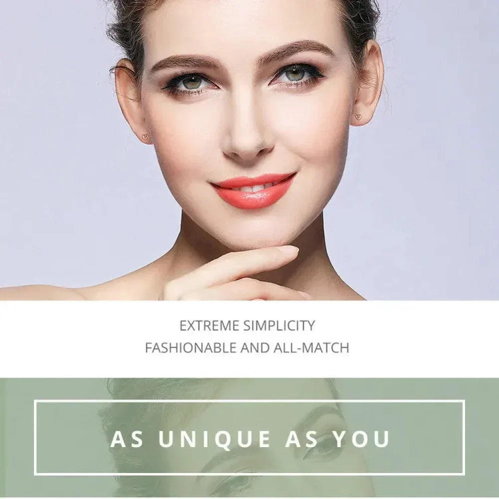 925 Sterling Silver Petite Plain Hearts Stud Earrings | Minimalist Fine jewelry