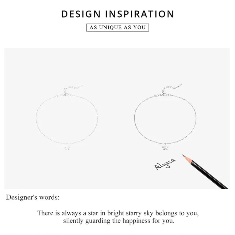 Simple Essential Bead Link Anklets - 925 Sterling Silver Bracelet For Foot Jewelry