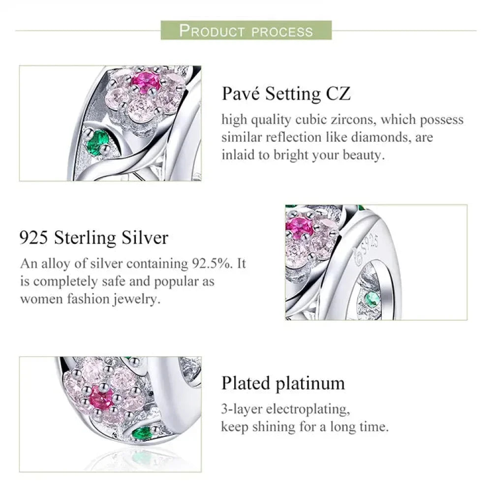 Dazzle in Elegance with 925 Sterling Silver CZ Beads for Bracelets & Bangles