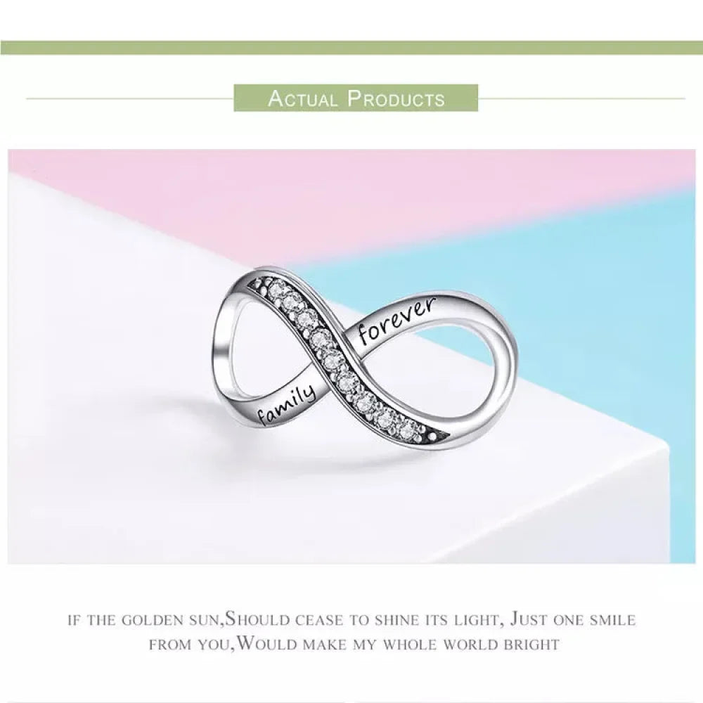 925 Sterling Silver Clear 5A Crystal Collection Family Heart X-Shape Charm Beads for Charm Bracelet & Necklace Pendant