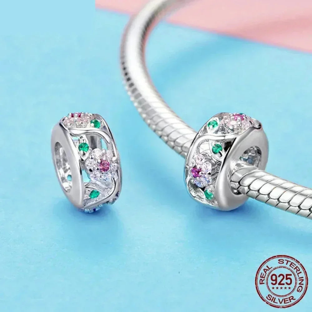 Dazzle in Elegance with 925 Sterling Silver CZ Beads for Bracelets & Bangles