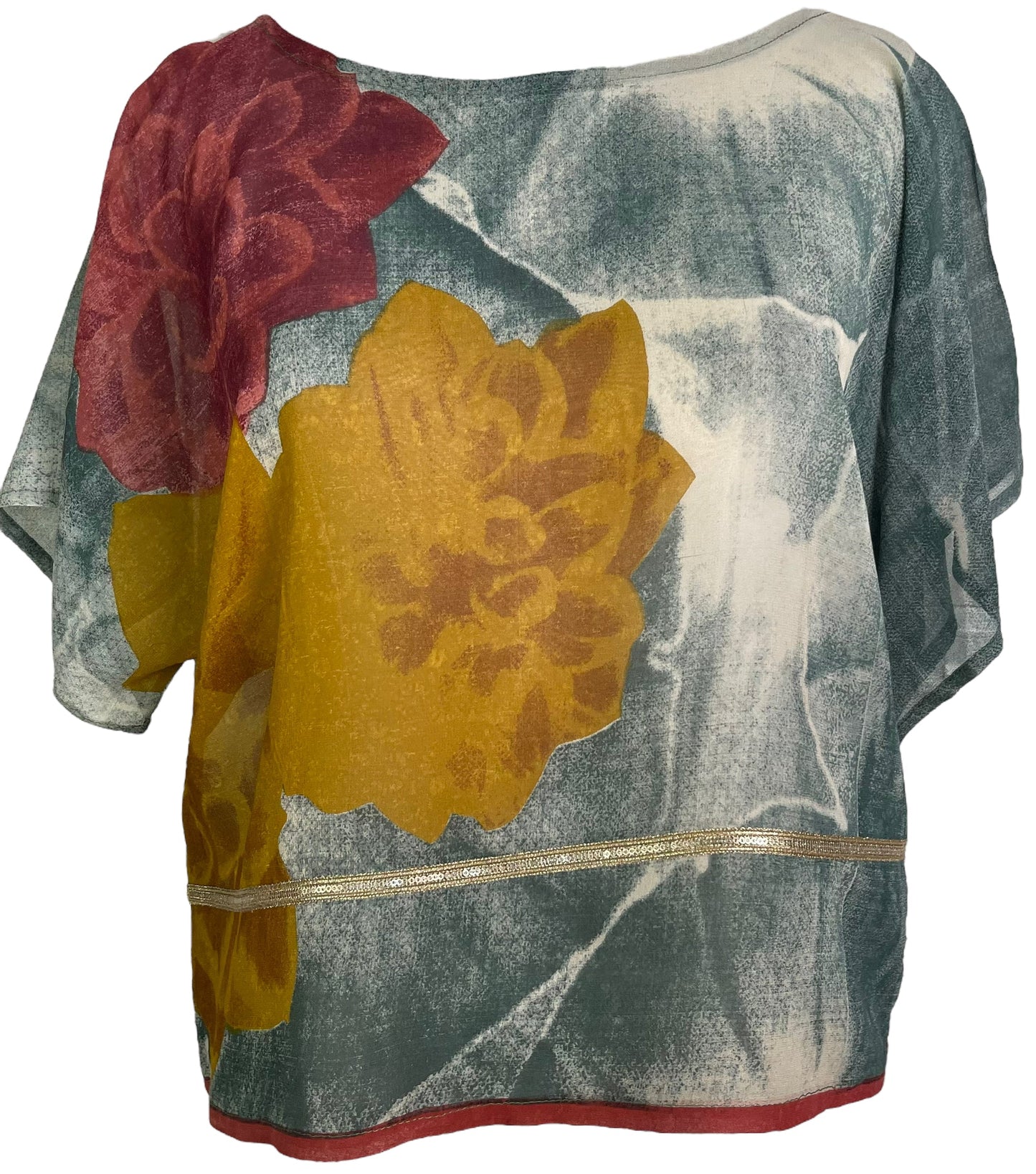 PRG6219 Sheer Avatar Pure Silk Boxy Top