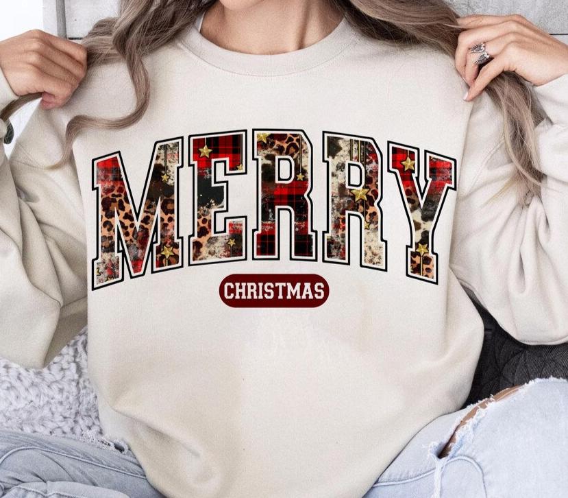 Sweatshirt Crew T-Shirt & Hoodie  Christmas Merry Christmas