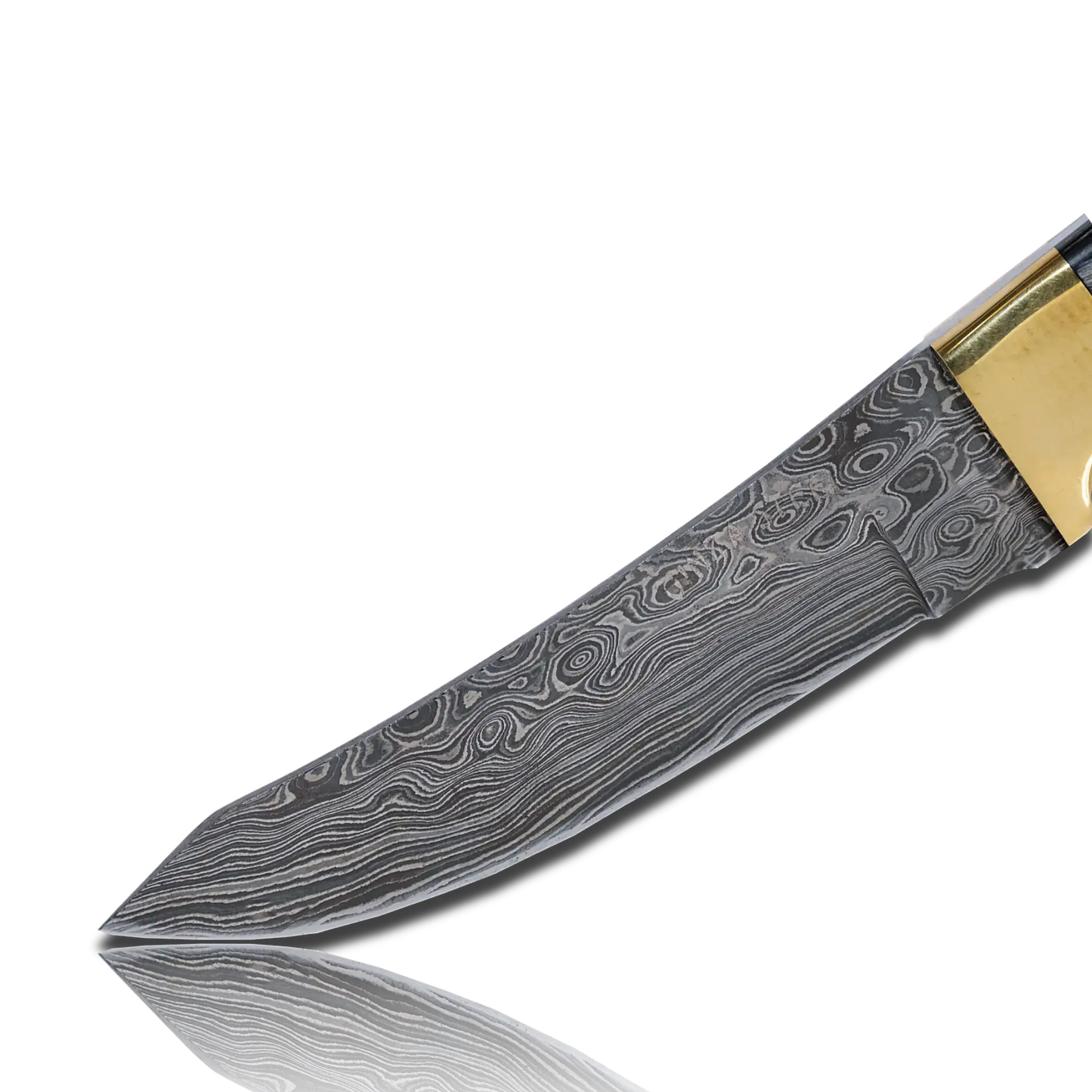 Hatif Hunter Special - Damascus Steel Skinner Knife 5 inch with Leather Sheath
