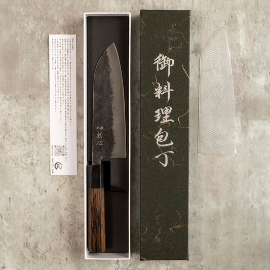 Hatsukokoro Kurogane Santoku 165 mm