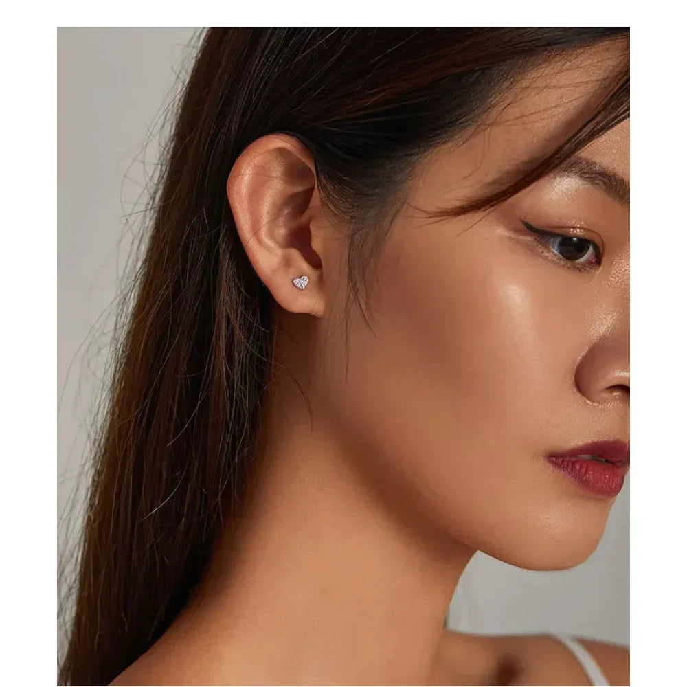 925 Sterling Silver Star And Butterfly Stud Earrings - Delicate And Fine Jewelry