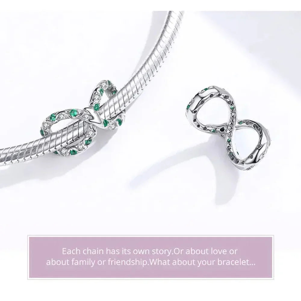 925 Sterling Silver Clear 5A Crystal Collection Family Heart X-Shape Charm Beads for Charm Bracelet & Necklace Pendant