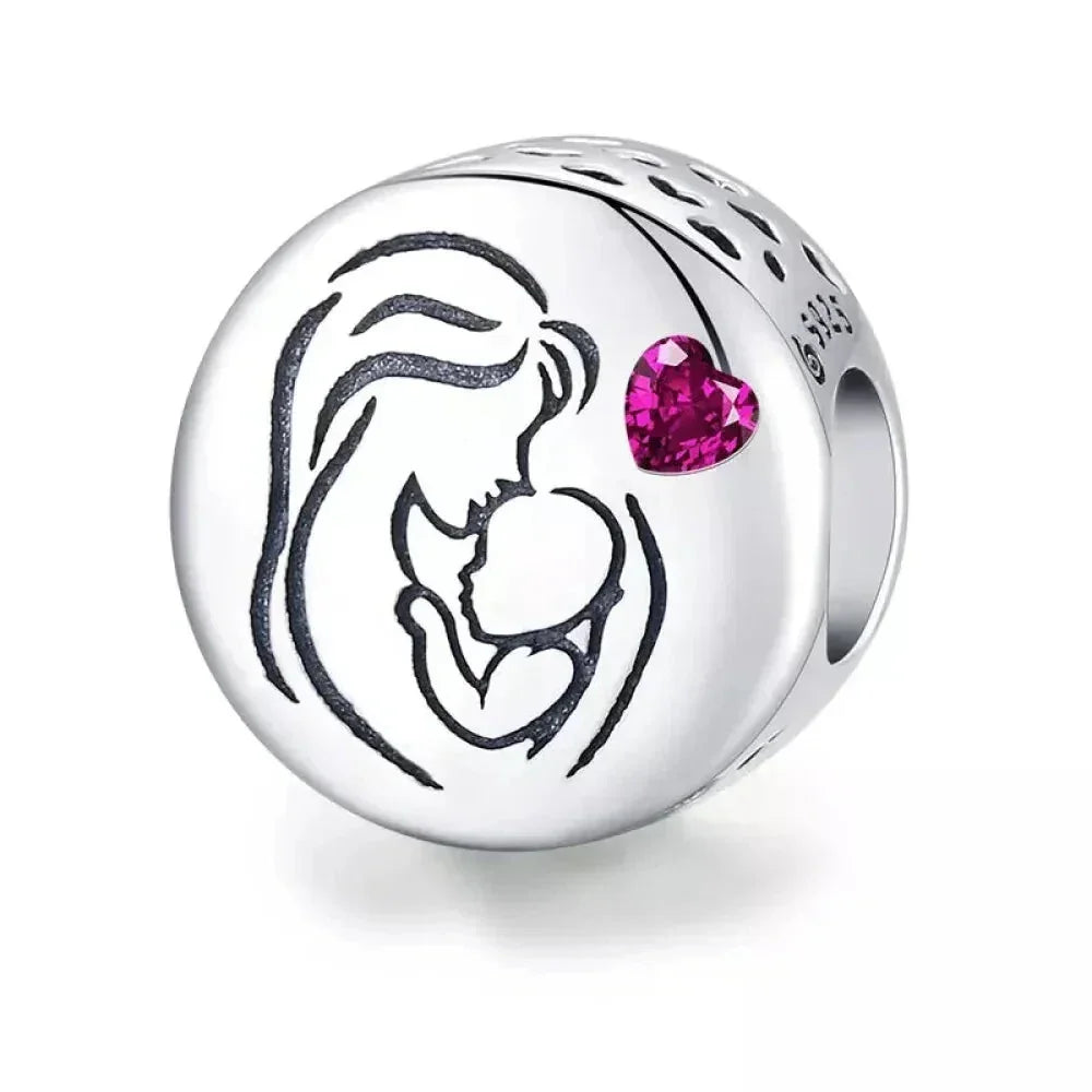 925 Sterling Silver Maternal Love Charm Diy - Touching Baby Feet Pendant For Bracelet