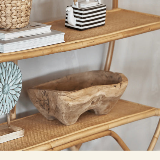 Bol carré en teck recyclé