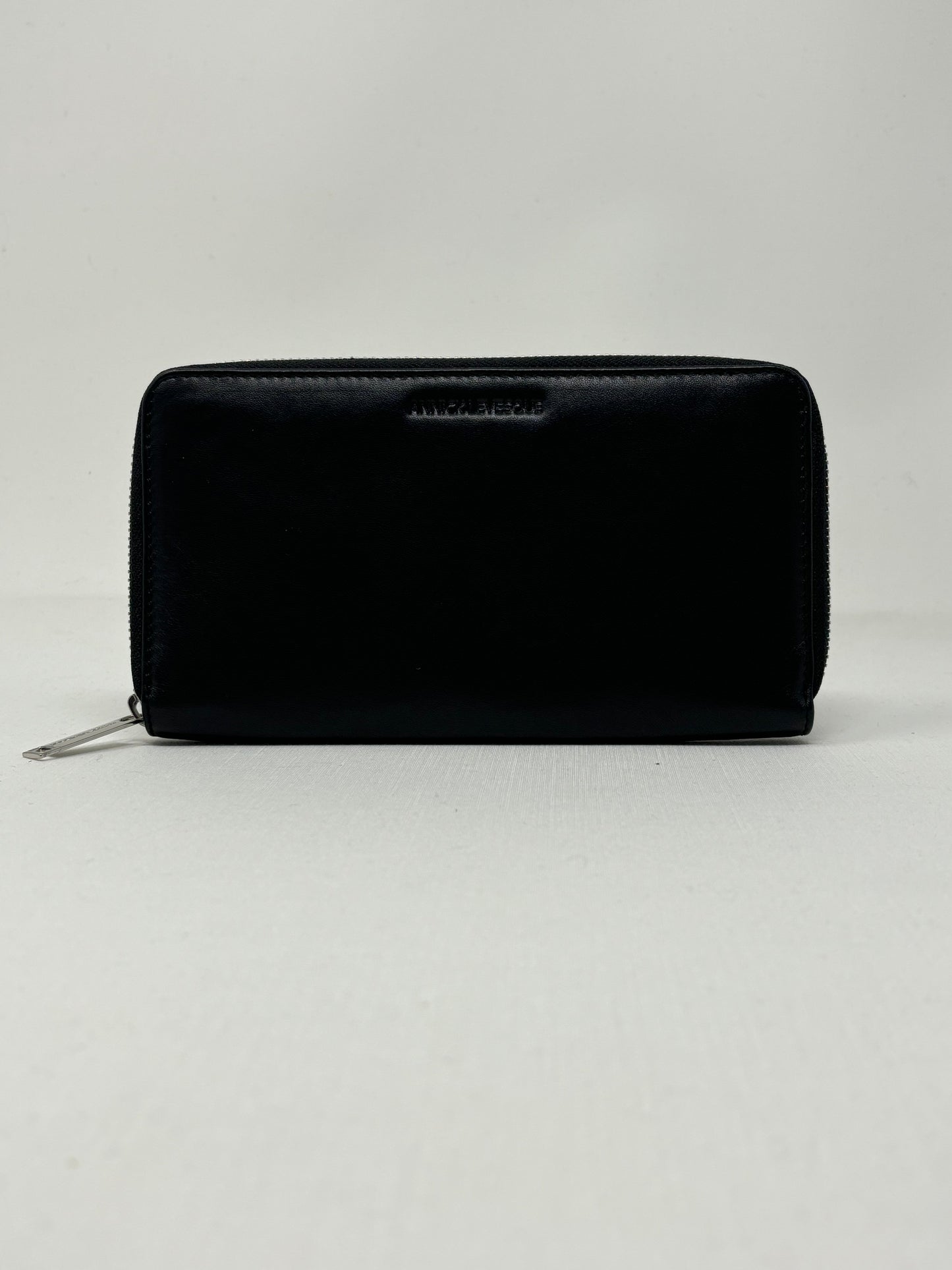 Portefeuille en cuir Anna, Noir