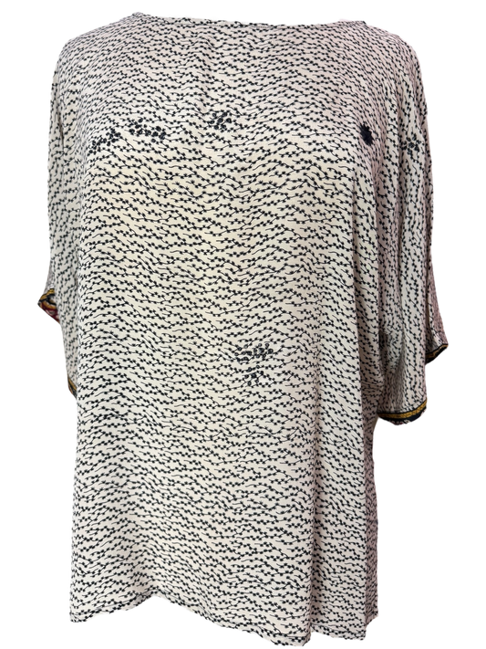 PRC6866 Avatar Pure Silk Side Slit Top