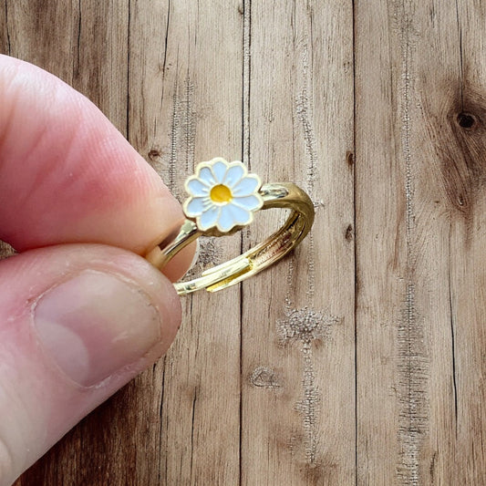 Daisy Fidget Ring – Adjustable Spinner Ring for Anxiety Relief