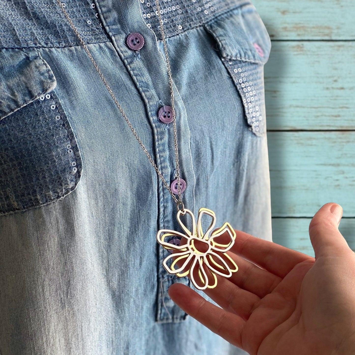 Double Flower Necklace