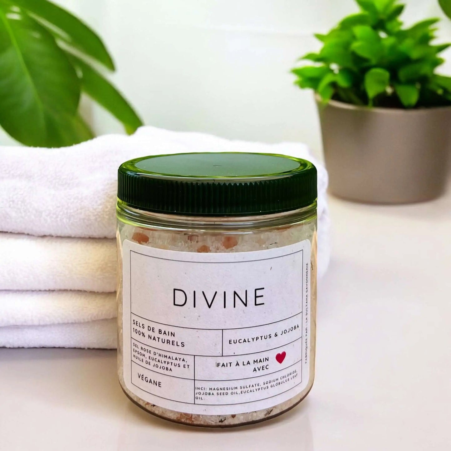 Sels de bain DIVINE eucalyptus  et menthe