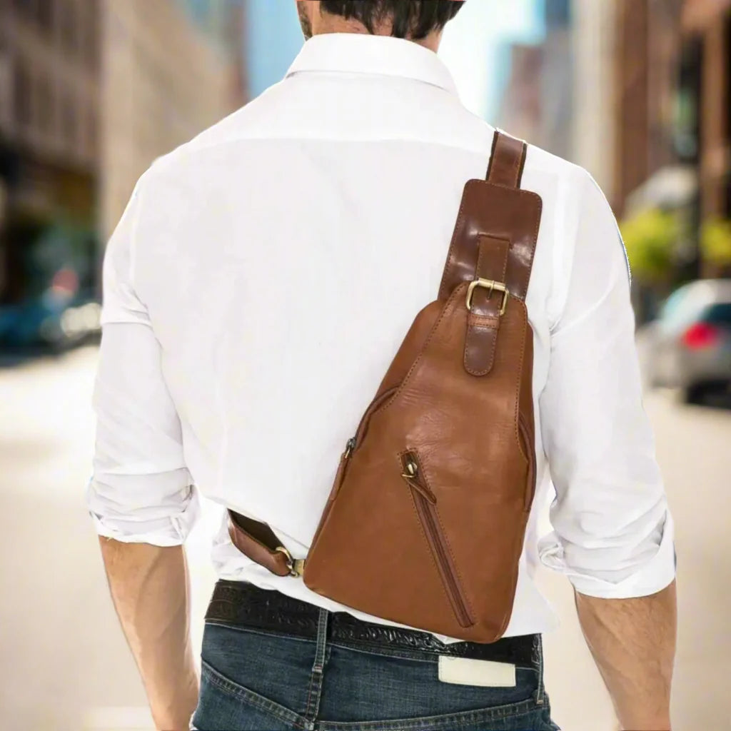 Premium Handcrafted Leather Sling Bag | Backpack | Crossbody Messenger Bag