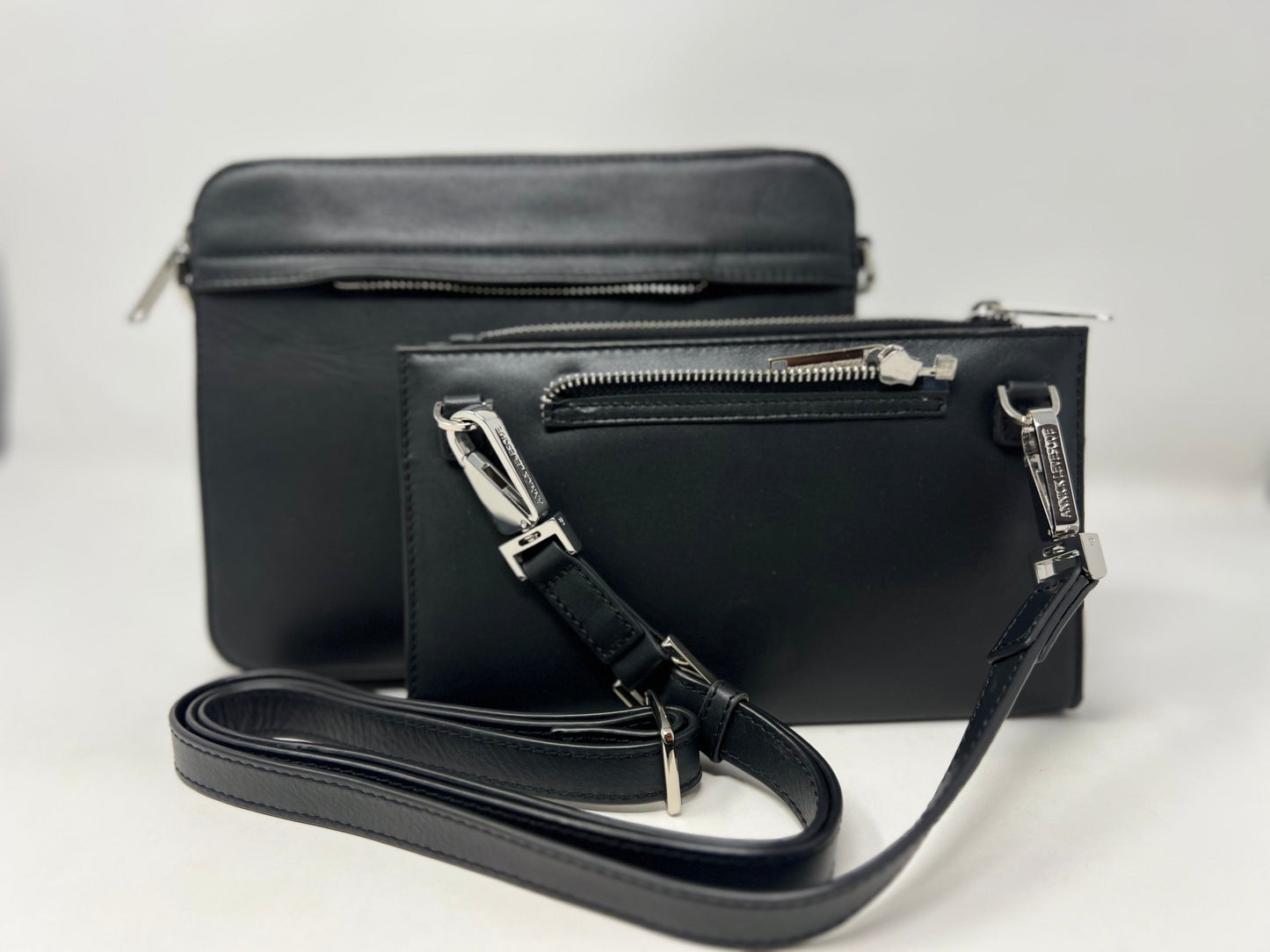 Petit Sac bandoulière avec porte-carte détachable, noir | Kennedi