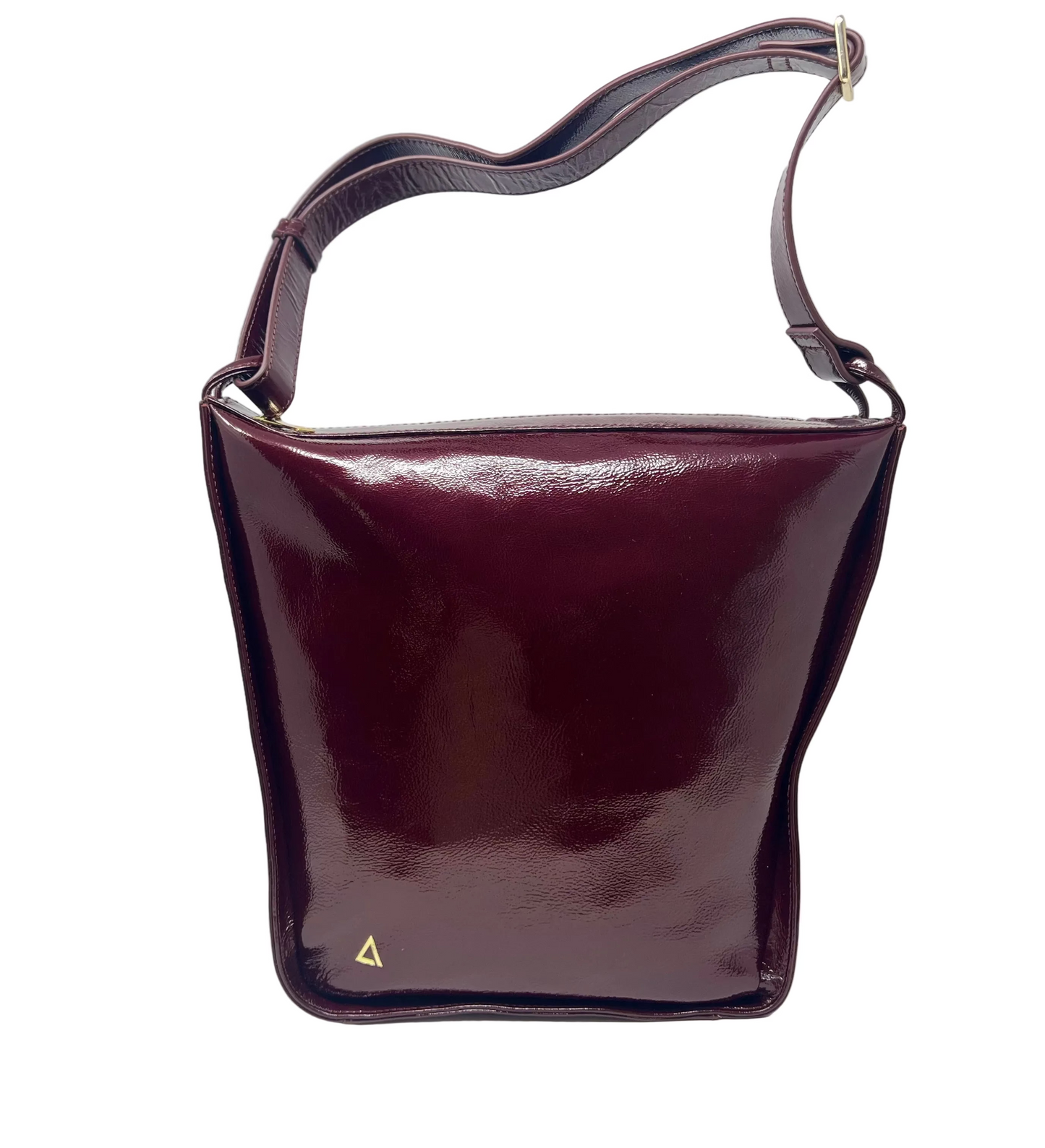 sac à bandoulière rouge bordeaux vernis | Julie