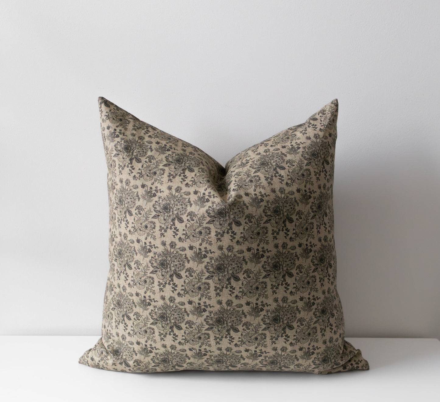 Elizabeth Pillow Cover | Neutral Vintage Style Floral Pillow Cover