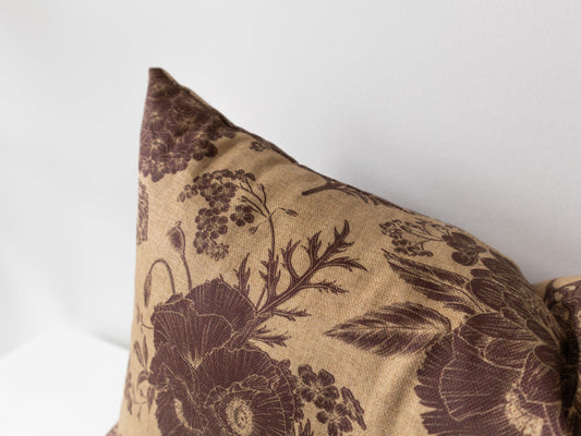 Thalassa | Vintage Style Floral Throw Pillow Cover