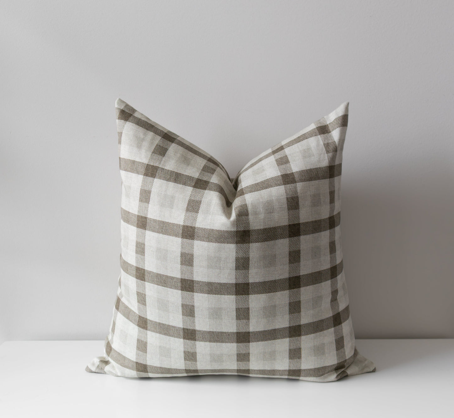 Quinton | Neutral Plaid Pillow Cover