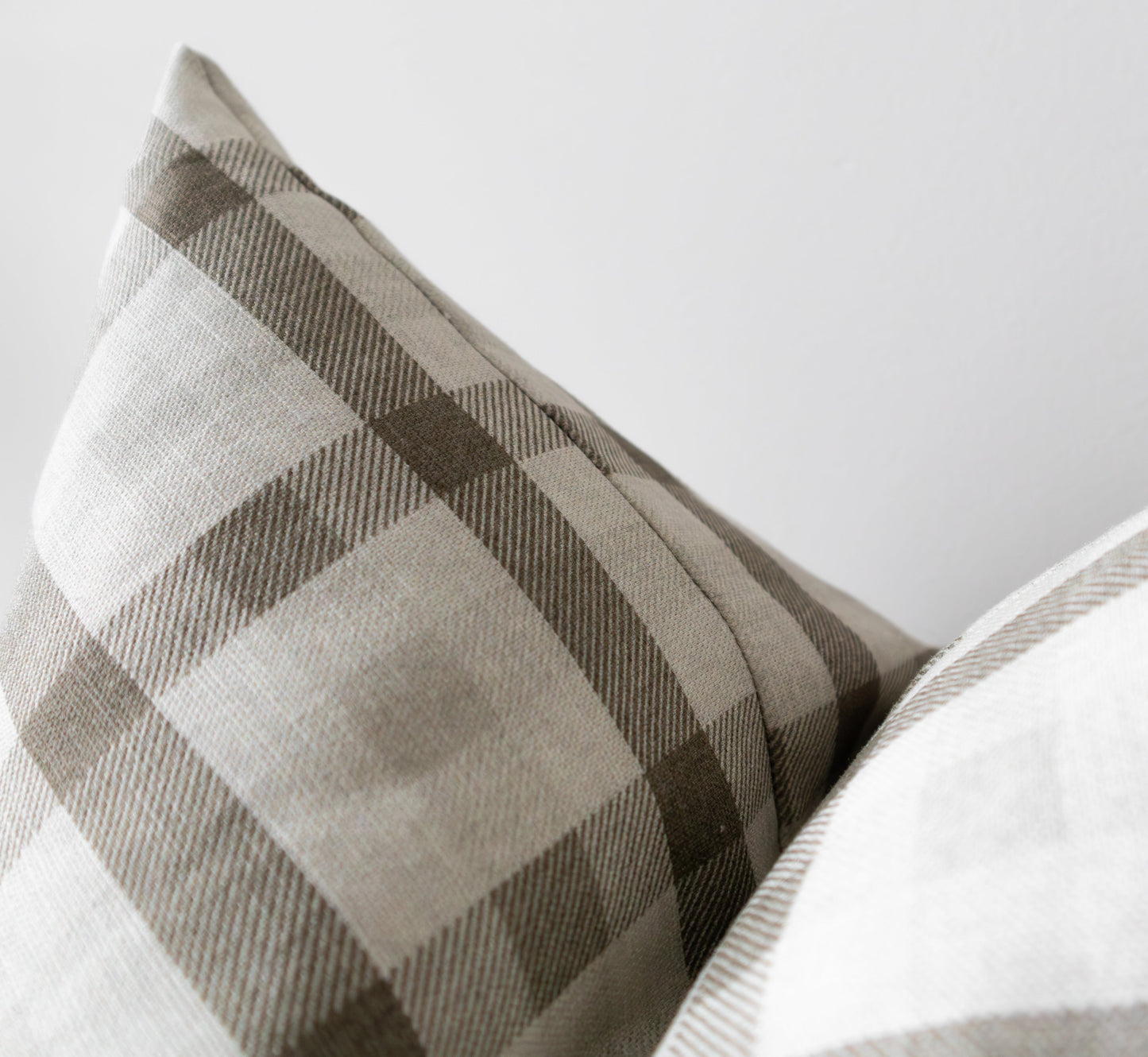 Quinton | Neutral Plaid Pillow Cover