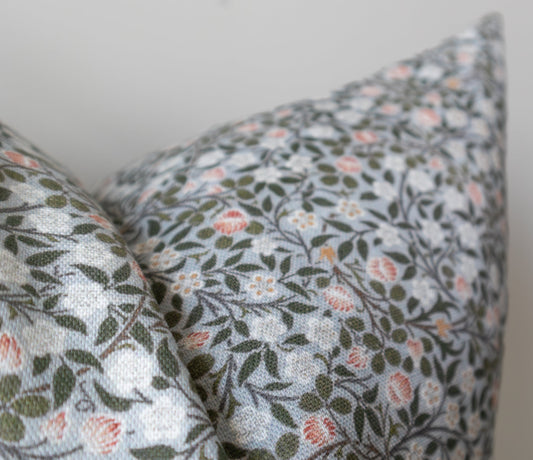 Sophia | Blue Floral Pillow Cover