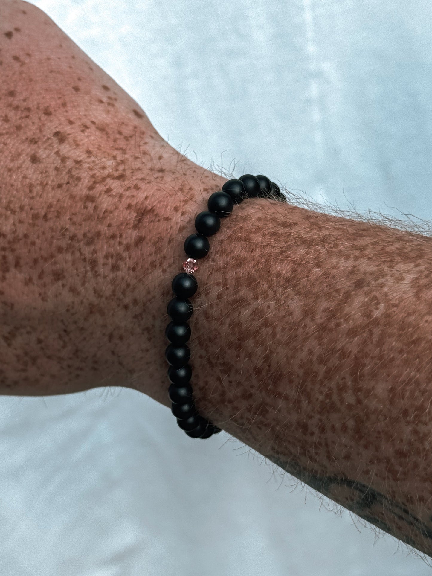 RUN FOR THE CURE BLACK ONYX BRACELET