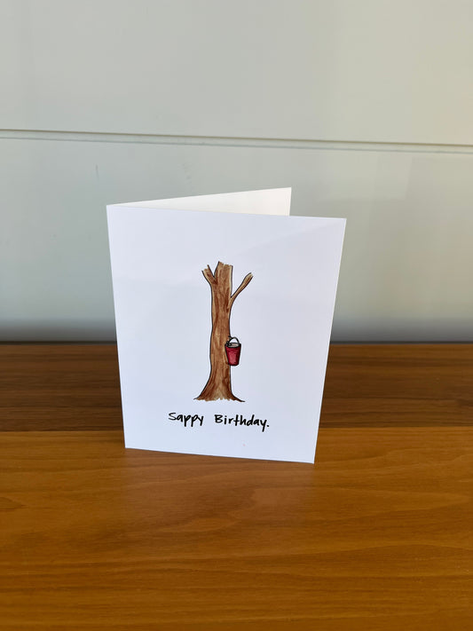 Sappy Birthday | Punny Dad Joke Greeting Card