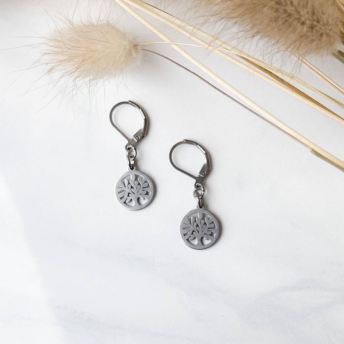 ARBRE DE VIE | Boucles d'oreilles en acier inoxydable
