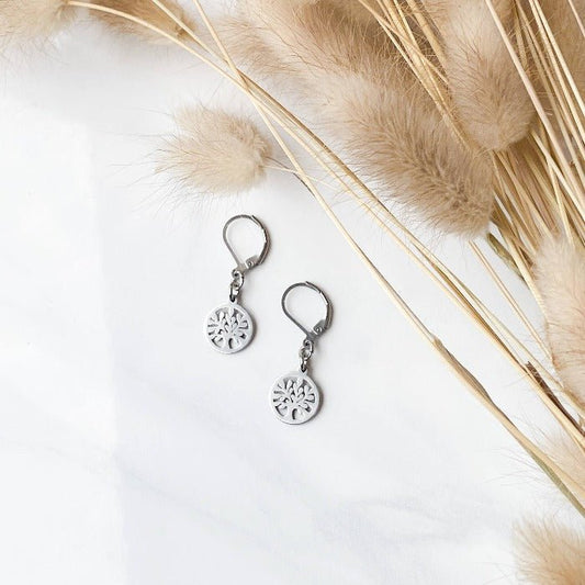 ARBRE DE VIE | Boucles d'oreilles en acier inoxydable
