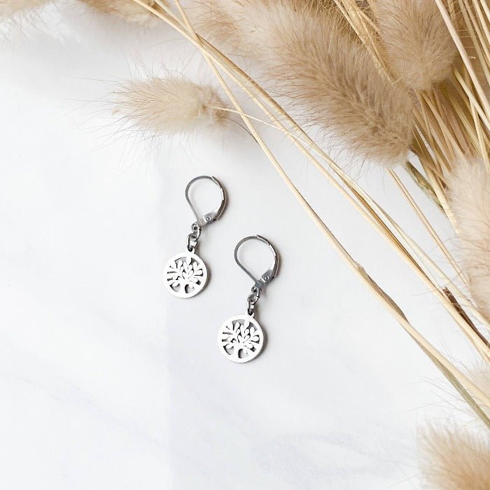 ARBRE DE VIE | Boucles d'oreilles en acier inoxydable