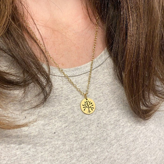 FOREST | Collier en acier inoxydable or