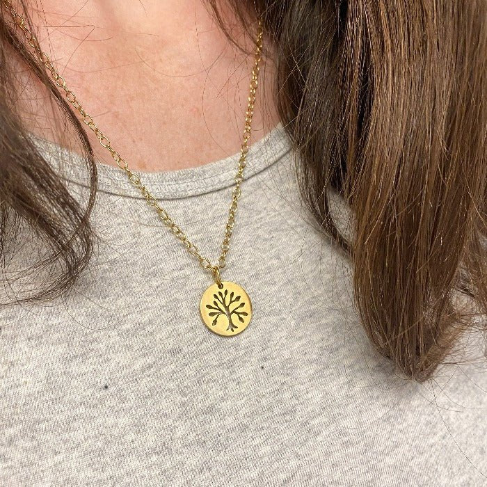 FOREST | Collier en acier inoxydable or