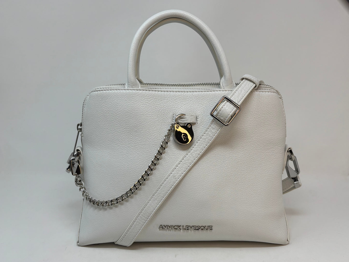 Sac à main en cuir banc | Miranda