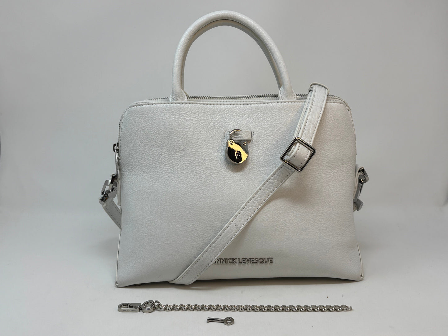 Sac à main en cuir banc | Miranda