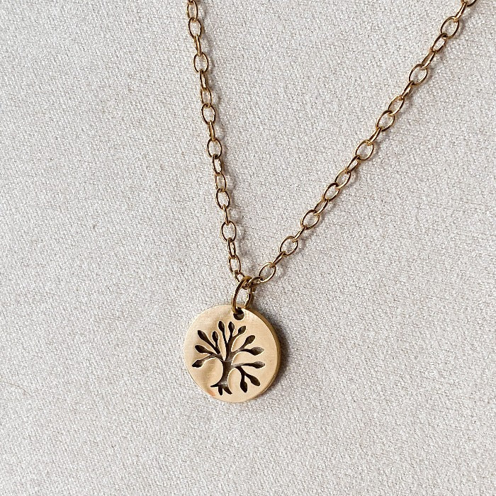 FOREST | Collier en acier inoxydable or