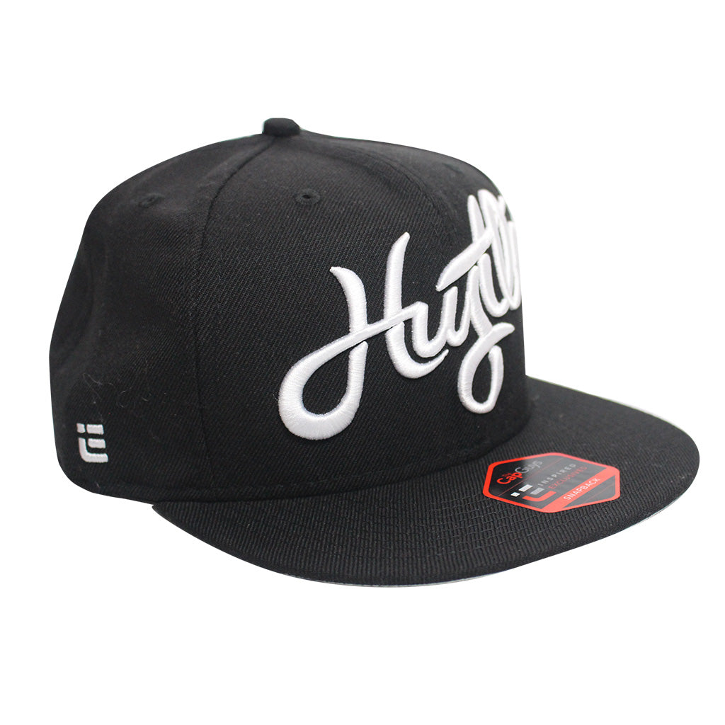 Hustle - T.O. - The Cap Guys TCG / Inspired Exclusives White and Black Snapback Cap