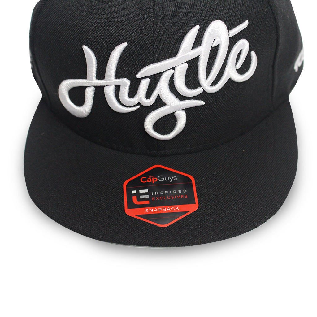 Hustle - T.O. - The Cap Guys TCG / Inspired Exclusives White and Black Snapback Cap
