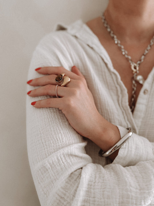 Gold Filled / Sterling Silver Stretch Ring