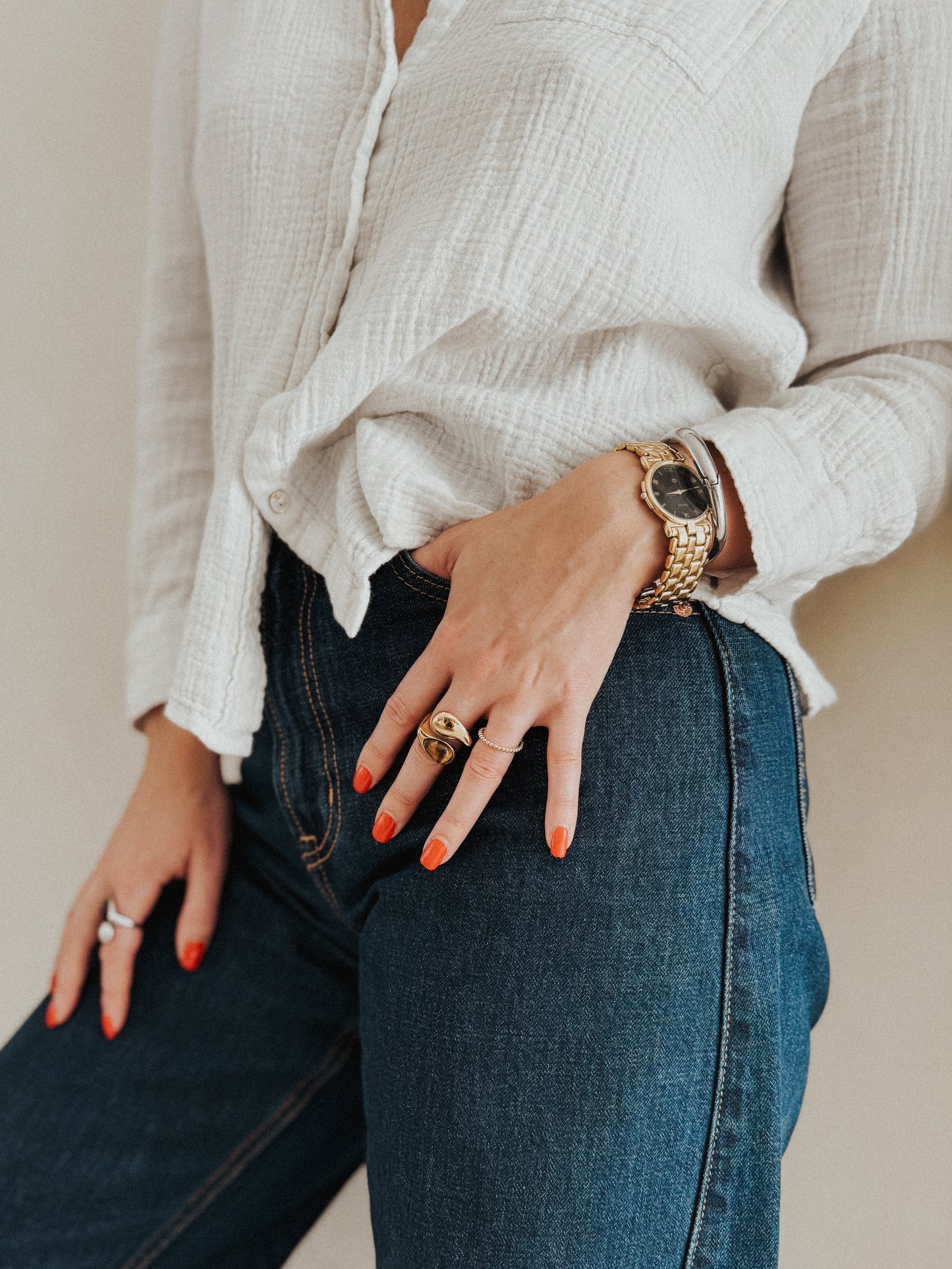 Gold Filled / Sterling Silver Stretch Ring