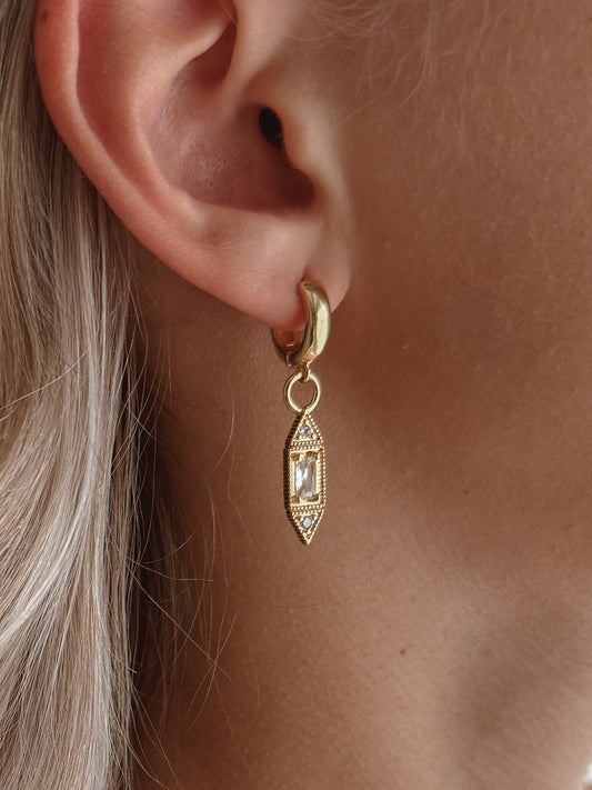 The Celeste Huggie Hoop Earrings