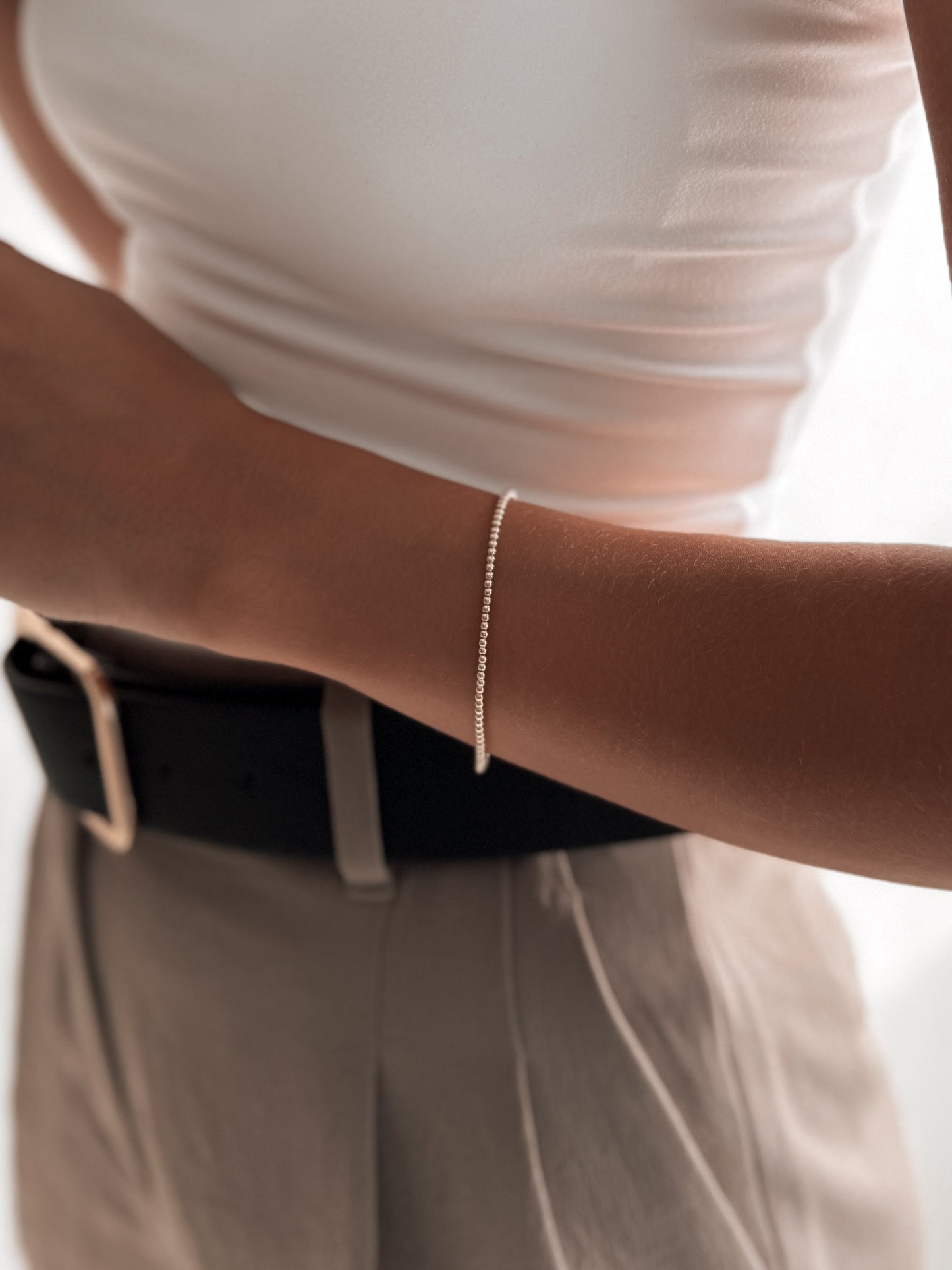 Gold Filled Dainty Stretch Bracelet