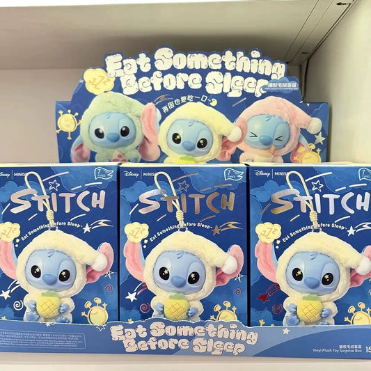 Stitch "Eat Something before Sleep" Series Vinyl plush keychain Blind Box Pendant