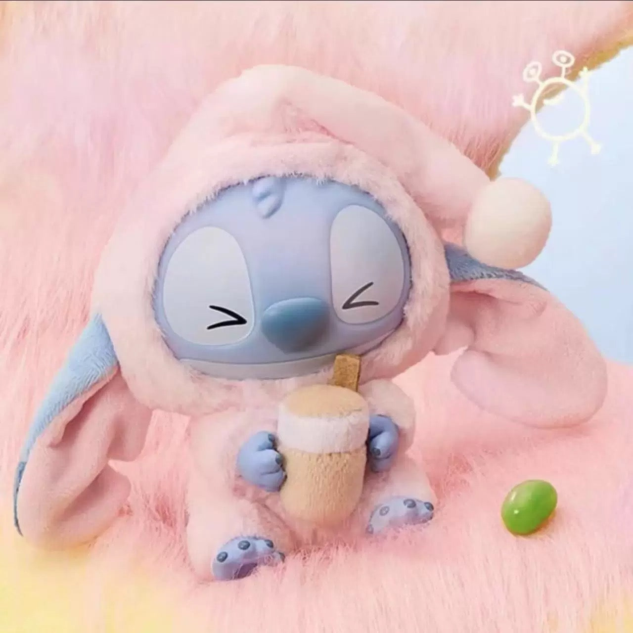 Stitch "Eat Something before Sleep" Series Vinyl plush keychain Blind Box Pendant